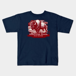 American Bison - WILD NATURE - BISON -15 Kids T-Shirt